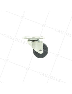 Roulette d'ameublement pivotante en polypropylène diamètre 35mm