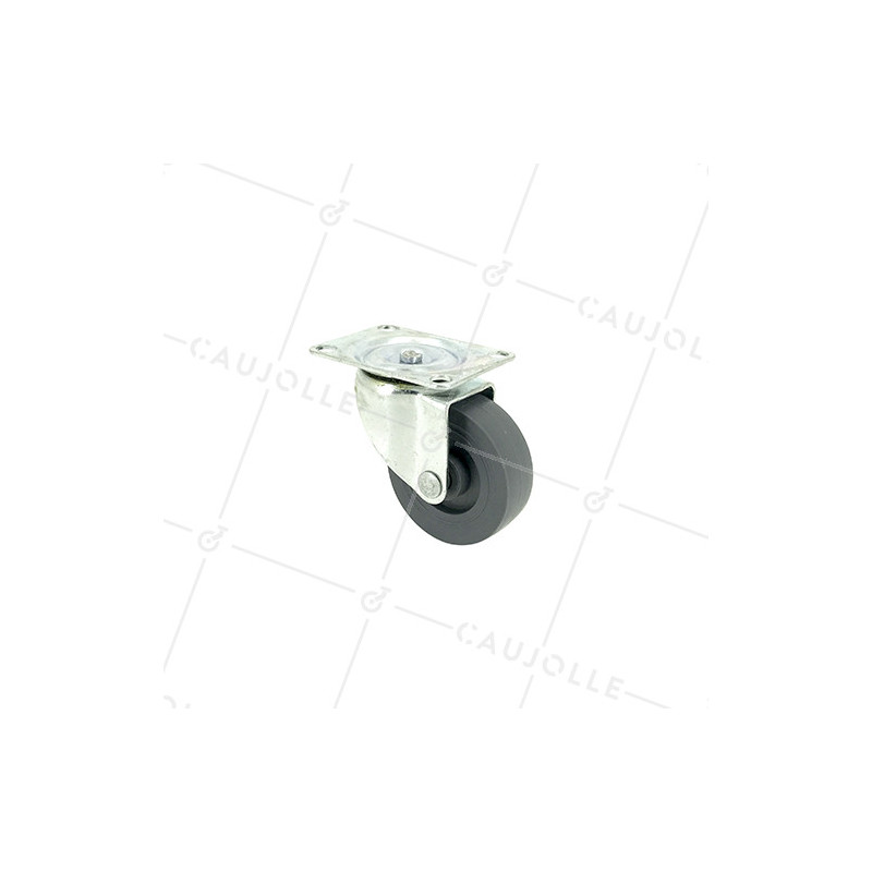 Roulette d'ameublement pivotante en polypropylène diamètre 50mm