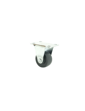 Roulette d'ameublement fixe en polypropylène diamètre 30mm