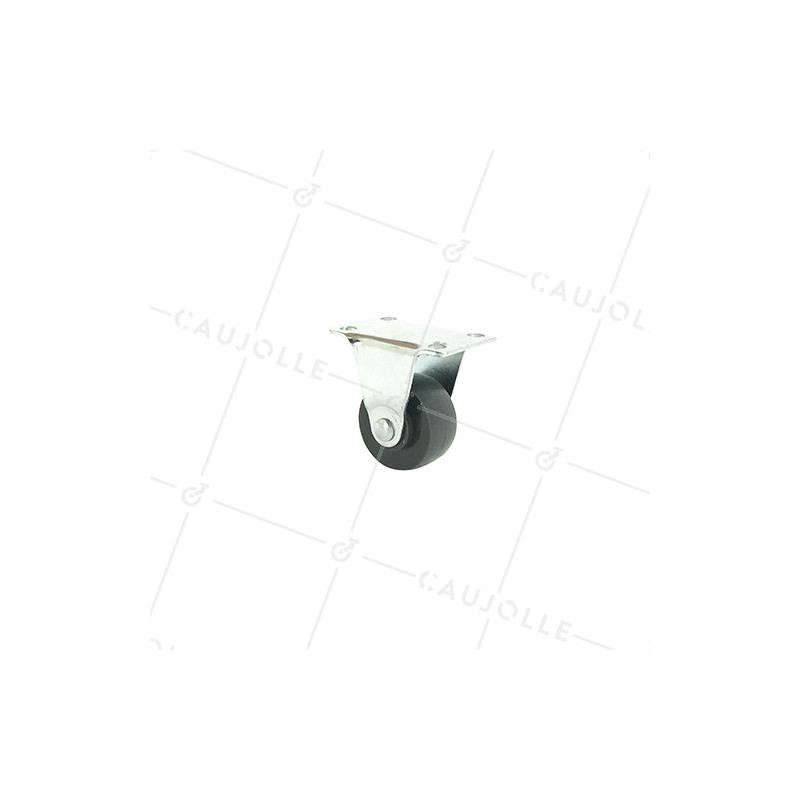 Roulette d'ameublement fixe en polypropylène diamètre 30mm