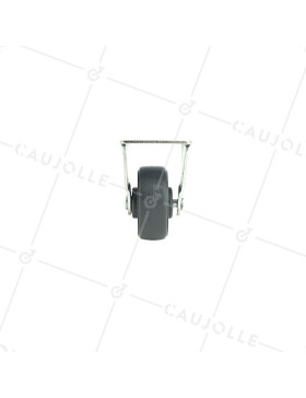 Roulette d'ameublement fixe en polypropylène diamètre 35mm