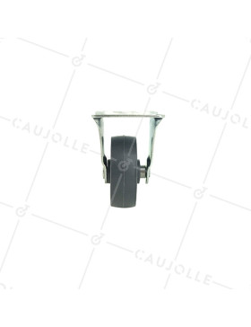 Roulette d'ameublement fixe en polypropylène diamètre 42mm