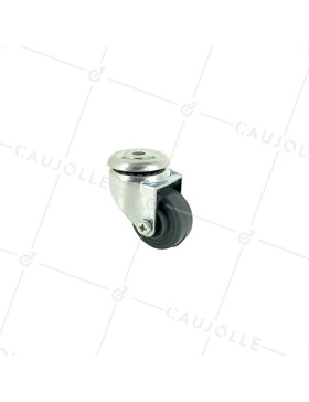 Ruota A Foro di fissaggio DI AMMORTIZZAMENTO IN POLIPROPILENE DIAMETRO 30 MM CARICO 15 KG A FISSAGGIO DI 6 MM - S20PP30 • Caujolle