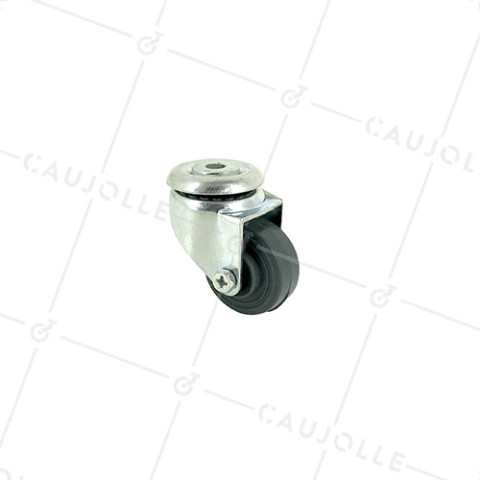 Ruota A Foro di fissaggio DI AMMORTIZZAMENTO IN POLIPROPILENE DIAMETRO 30 MM CARICO 15 KG A FISSAGGIO DI 6 MM - S20PP30 • Caujolle
