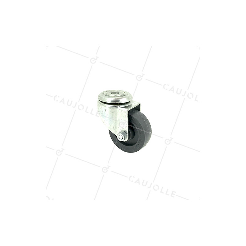 Roulette d'ameublement à oeil en polypropylène diamètre 42mm