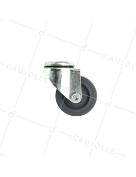 Roulette d'ameublement à oeil en polypropylène diamètre 42mm