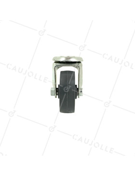 Roulette d'ameublement à oeil en polypropylène diamètre 42mm
