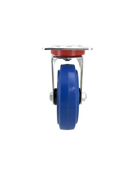 Ruota INDUSTRIALE ELASTICA NON MACCHIANTI PER FLIGHTCASES DIAMETRO 125 MM CARICO 120 KG - S2NS125BLEUE