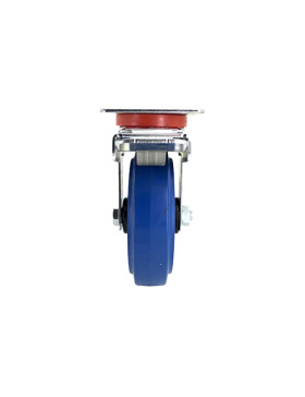 Ruota INDUSTRIALE ELASTICA NON MACCHIANTE CON FRENATURA PER FLIGHTCASE DIAMETRO 125 MM CARICO 120 KG - S2NS125AFBLEUE