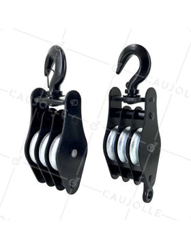 Coppia di guanti da sollevamento per corda di 10 mm di diametro 45 mm carico 150 kg. • Caujolle