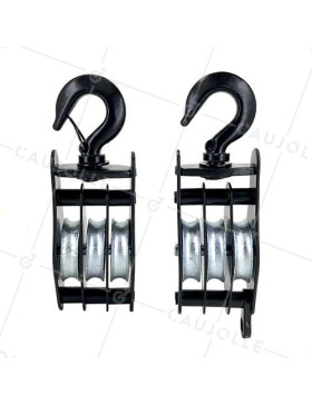 Coppia di guanti da sollevamento per corda di 10 mm di diametro 45 mm carico 150 kg.