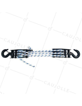 Coppia di guanti da sollevamento per corda di 10 mm di diametro 45 mm carico 150 kg.
