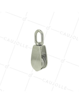 PULLEA SEMPLICE IN ACCIAIO INOSSIDABILE MARINO 316 DIAMETRO 30 MM CARICO 500 KG • Caujolle
