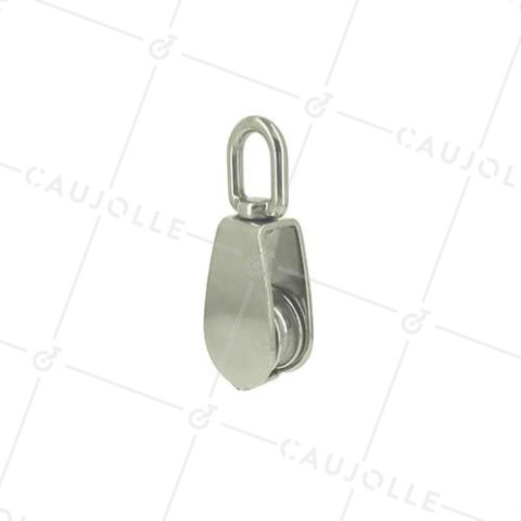 PULLEA SEMPLICE IN ACCIAIO INOSSIDABILE MARINO 316 DIAMETRO 30 MM CARICO 500 KG • Caujolle