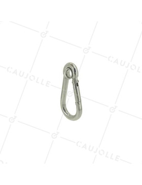MOUSQUETON COSSE IN ACCIAIO INOX MARINO 316 A Foro di fissaggio DI 6 MM LUNGHEZZA 60 MM CARICO 130 KG • Caujolle