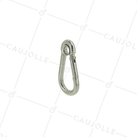 MOUSQUETON COSSE IN ACCIAIO INOX MARINO 316 A Foro di fissaggio DI 6 MM LUNGHEZZA 60 MM CARICO 130 KG • Caujolle
