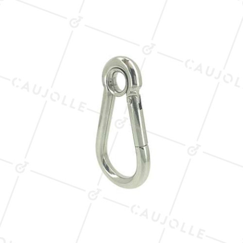 MOUSQUETON COSSE IN ACCIAIO INOX MARINO 316 A Foro di fissaggio DI 12 MM LUNGHEZZA 100 MM CARICO 250 KG • Caujolle