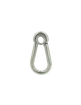 Mousqueton pompier à oeil en inox pour charge de 250 kg