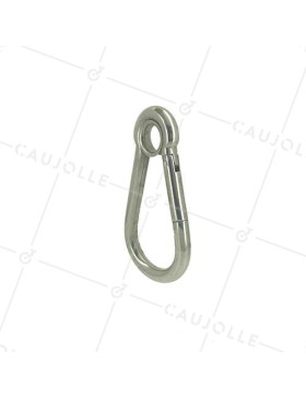 MOUSQUETON COSSE INOX MARINO 316 A Foro di fissaggio DI 16 MM LUNGHEZZA 140 MM CARICO 300 KG • Caujolle