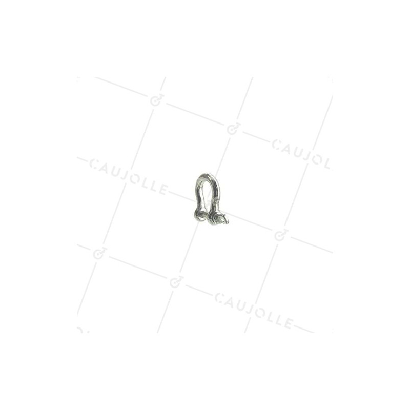Manille lyre en inox avec axe traversant de 4 mm de diamètre