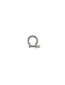 Manille lyre en inox avec axe traversant de 6 mm de diamètre