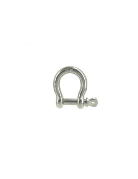 Manille lyre en inox avec axe traversant de 10 mm de diamètre