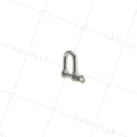 MANIGLIA DIRITTA INOX MARINO 316 PER CAVO O CORDA DI 8 MM CARICO 100 KG • Caujolle