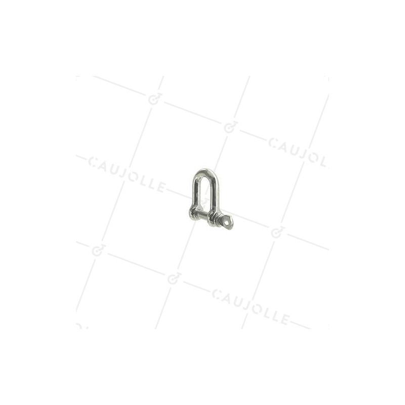 Manille droite en inox avec axe traversant de 4 mm de diamètre