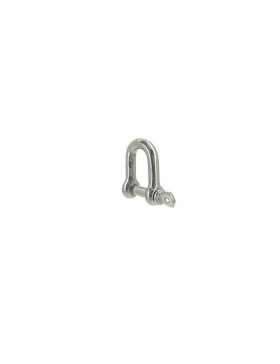 Manille droite en inox avec axe traversant de 6 mm de diamètre