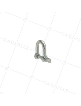 MANIGLIA DIRITTA IN ACCIAIO INOSSIDABILE MARINO 316 PER CAVO O CORDINO DI 16 MM CARICO 400 KG • Caujolle