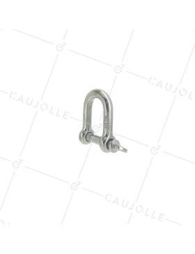 MANIGLIA DIRITTA INOX MARINO 316 PER CAVO O CORDA DI 20 MM CARICO 700 KG • Caujolle