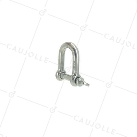 MANIGLIA DIRITTA INOX MARINO 316 PER CAVO O CORDA DI 20 MM CARICO 700 KG • Caujolle
