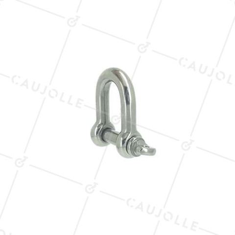 MANIGLIA DIRITTA INOX MARINO 316 PER CAVO O CORDA DI 22 MM CARICO 950 KG • Caujolle