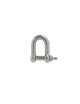 Manille droite en inox avec axe traversant de 12 mm de diamètre