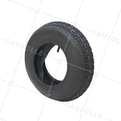 INSIEME PNEUMATICO A TASSELLI + CAMERA D'ARIA PER CARRETTO RINFORZATA DIAMETRO 400 MM RIM 8 POLLICI (4.80/4.00-8) 4PR AGR • Caujolle
