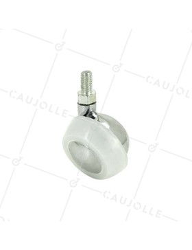 Ruota D'ARREDO PIVOTANTE CON RONDELLO FILETTATO DA 8 MM DIAMETRO 45 MM CARICO 20 KG - S44 45TF8 • Caujolle