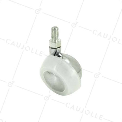Ruota D'ARREDO PIVOTANTE CON RONDELLO FILETTATO DA 8 MM DIAMETRO 45 MM CARICO 20 KG - S44 45TF8 • Caujolle
