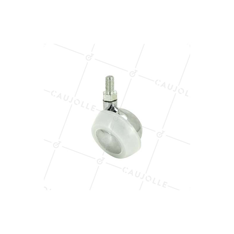 Roulette sphérique pivotante à tige filetée diamètre 45 mm