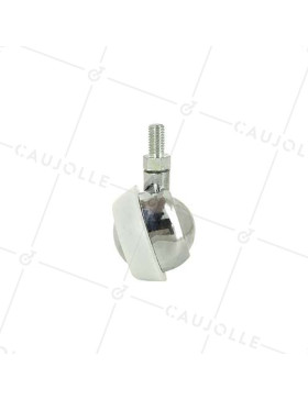 Roulette sphérique pivotante à tige filetée diamètre 45 mm