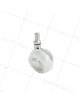 Ruota D'ARREDO PIVOTANTE CON FILETTO DA 10 MM DIAMETRO 45 MM CARICO 20 KG - S44 45TF10 • Caujolle