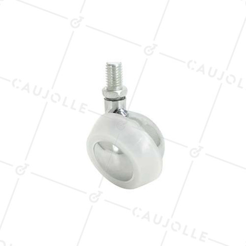 Ruota D'ARREDO PIVOTANTE CON FILETTO DA 10 MM DIAMETRO 45 MM CARICO 20 KG - S44 45TF10 • Caujolle