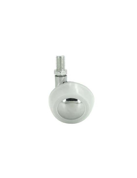 Roulette sphérique pivotante à tige filetée de 10mm diamètre 45mm