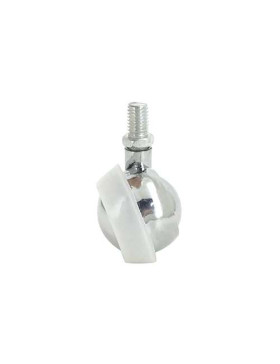 Roulette sphérique pivotante à tige filetée de 10mm diamètre 45mm