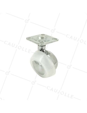 Ruota D'ARREDO PIVOTANTE A Piastra DIAMETRO 45 MM CARICO 20 KG - S43 45 • Caujolle