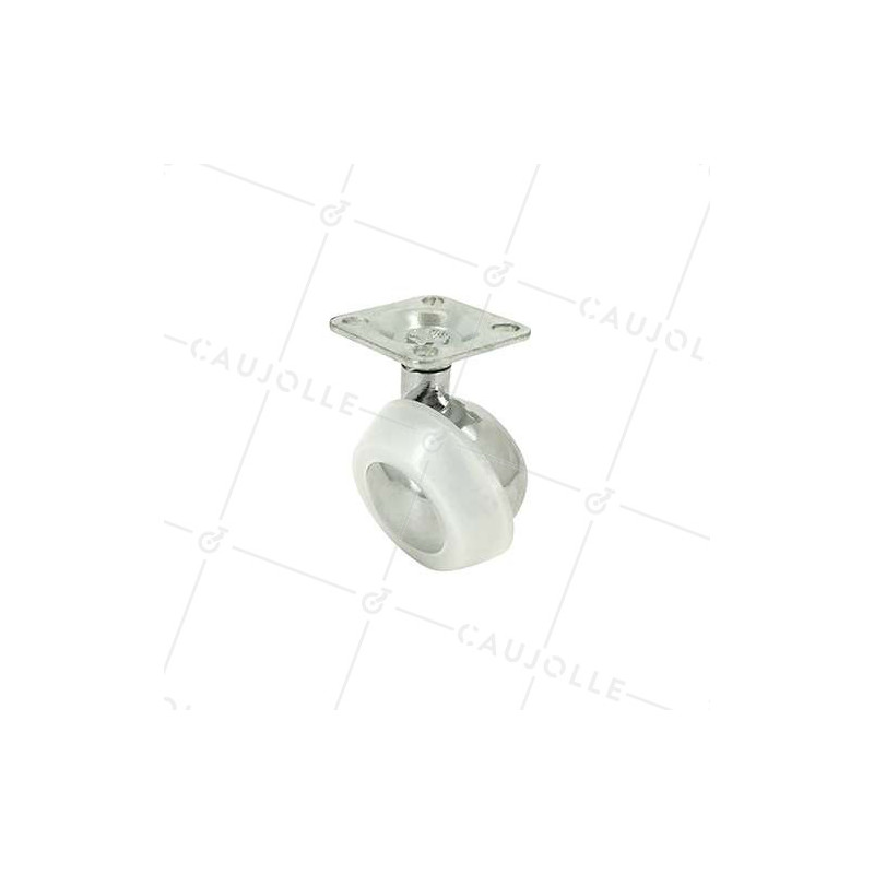 Roulette sphérique pivotante à tige filetée de 10mm diamètre 45mm