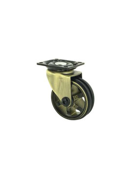Ruota DESIGN RETRO IN ALLUMINIO DORATO DIAMETRO 50 MM CARICO 30KG - GOLDSTYL50P
