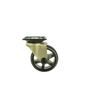 Ruota DESIGN RETRO IN ALLUMINIO DORATO DIAMETRO 50 MM CARICO 30KG - GOLDSTYL50P