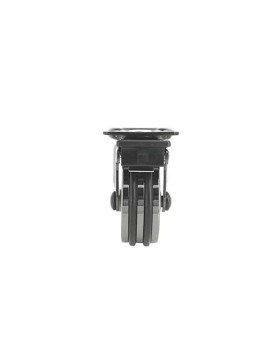Ruota DESIGN A FRENO IN ALLUMINIO NERO LUCIDO DIAMETRO 50 MM CARICO 30KG - BLACKNICKEL 50PAF