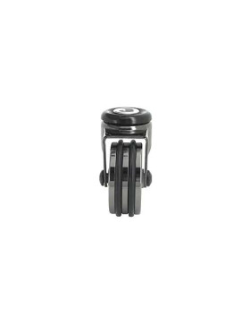 Ruota DESIGN A Foro di fissaggio IN ALLUMINIO NERO LUCIDO DIAMETRO 50 MM CARICO 30KG A FISSAGGIO DI 10 MM - BLACKNICKEL 50O