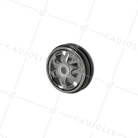 Ruota DESIGN IN ALLUMINIO NERO LUCIDO DIAMETRO 50 MM CARICO 35KG - BLACKNICKEL 50 • Caujolle